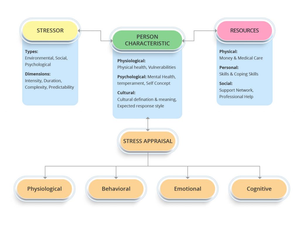 Measure stress level infographic,behavioral,emotional,cognitive